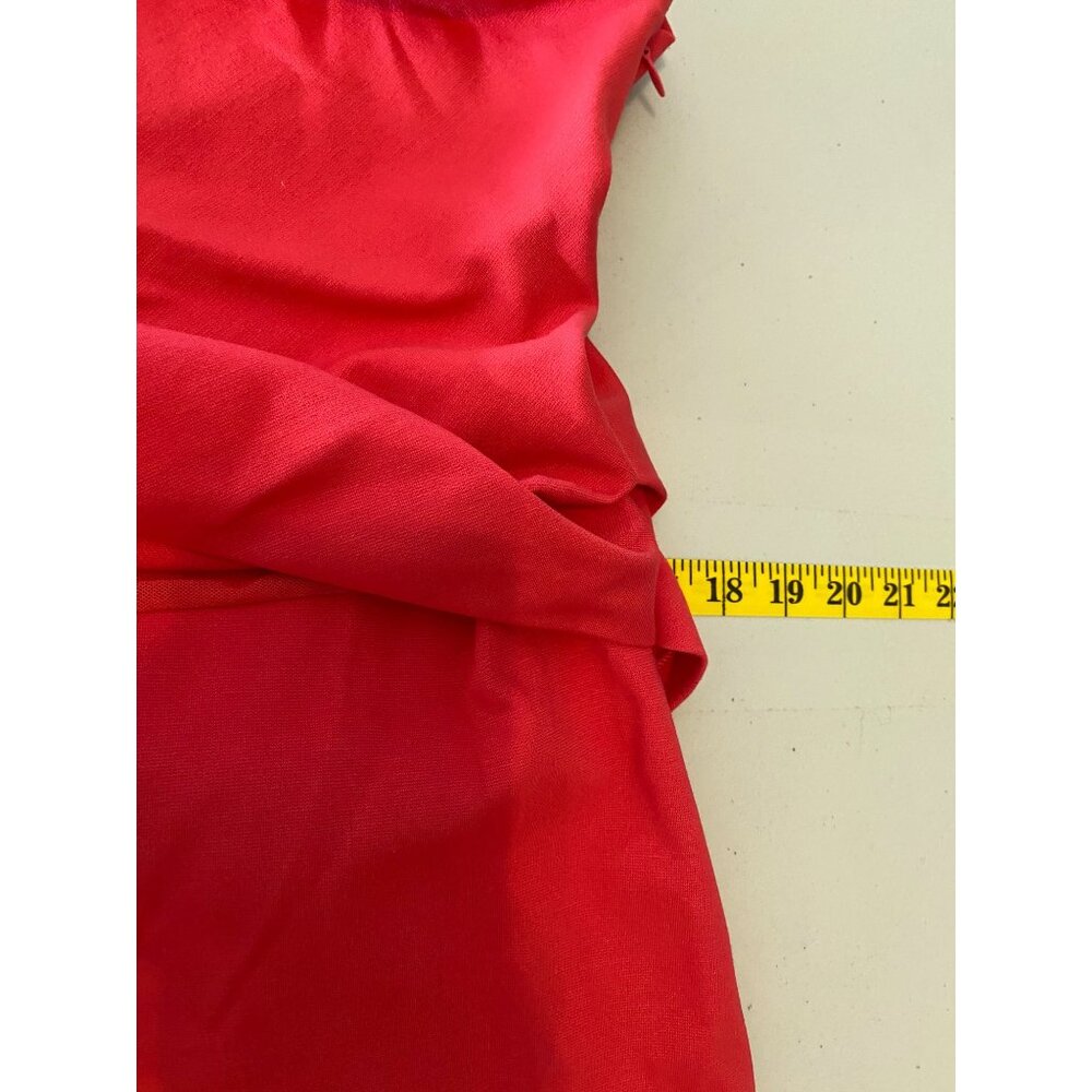 Giorgio Armani Red Sleeveless Blouson Dress Italy Medium Size 46 - Picture 9 of 10